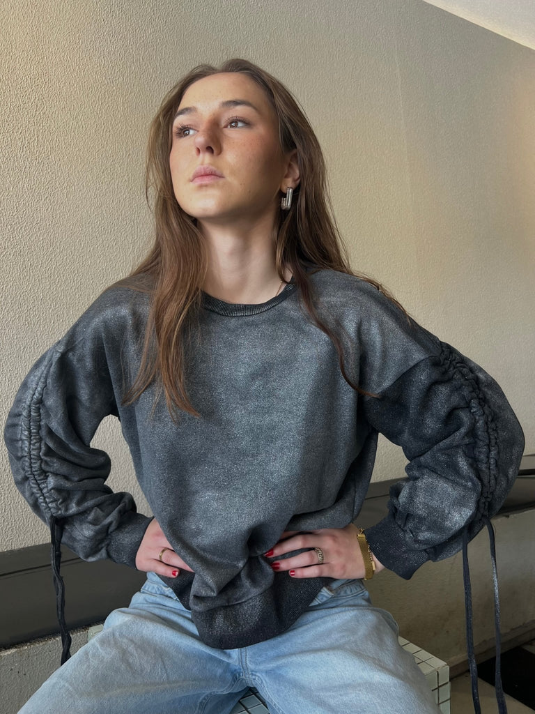 Glittery Grey Sweatshirt - Mii