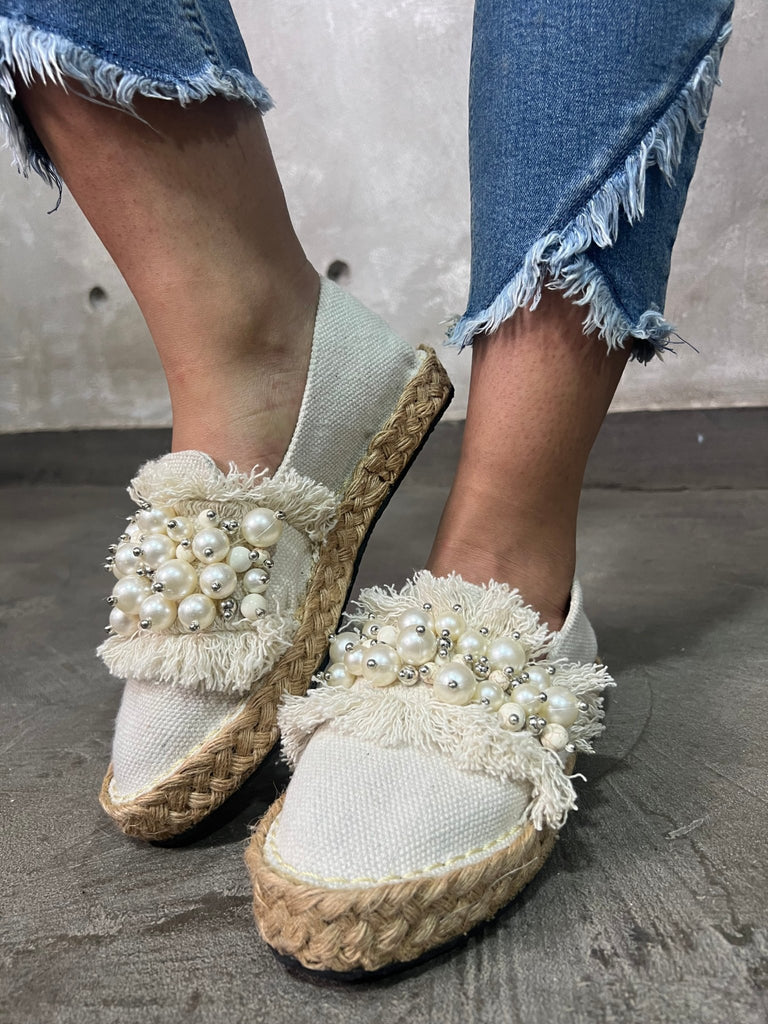 Beads And Fringes Espadrille - Mii