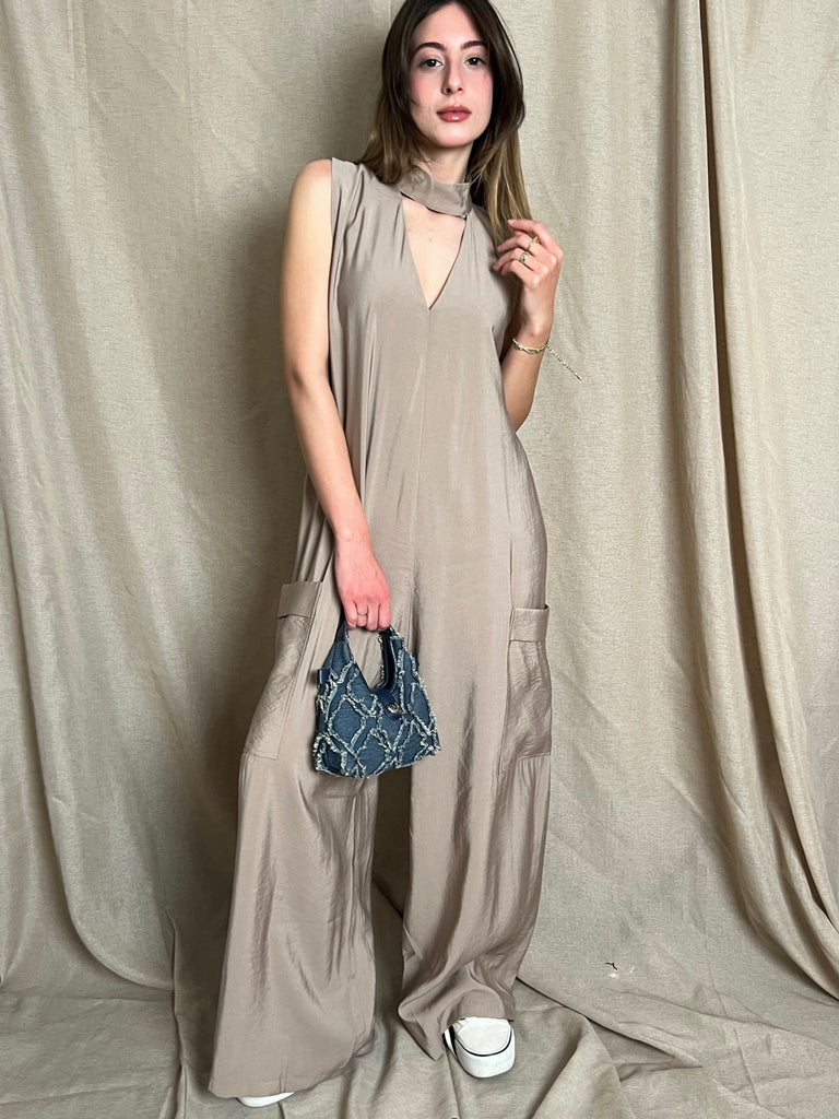 Beige Loose Jumpsuit - Mii