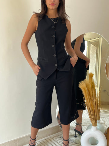 Black Formal Pentacore Pants - Mii
