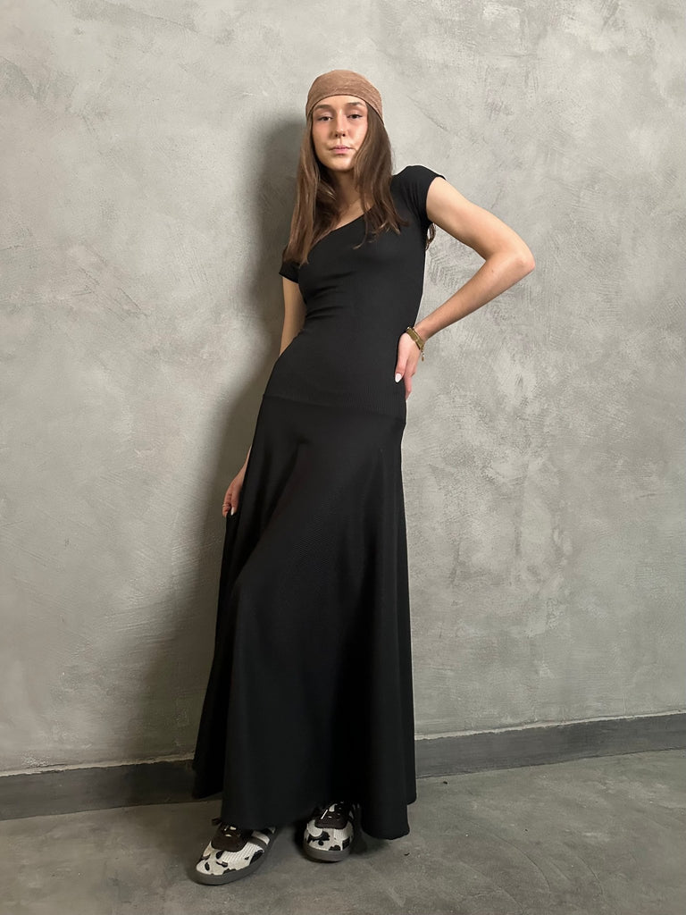 Black Long Ballerina Dress - Mii