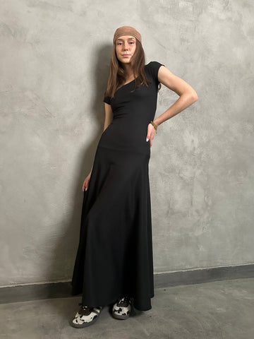 Black Long Ballerina Dress - Mii