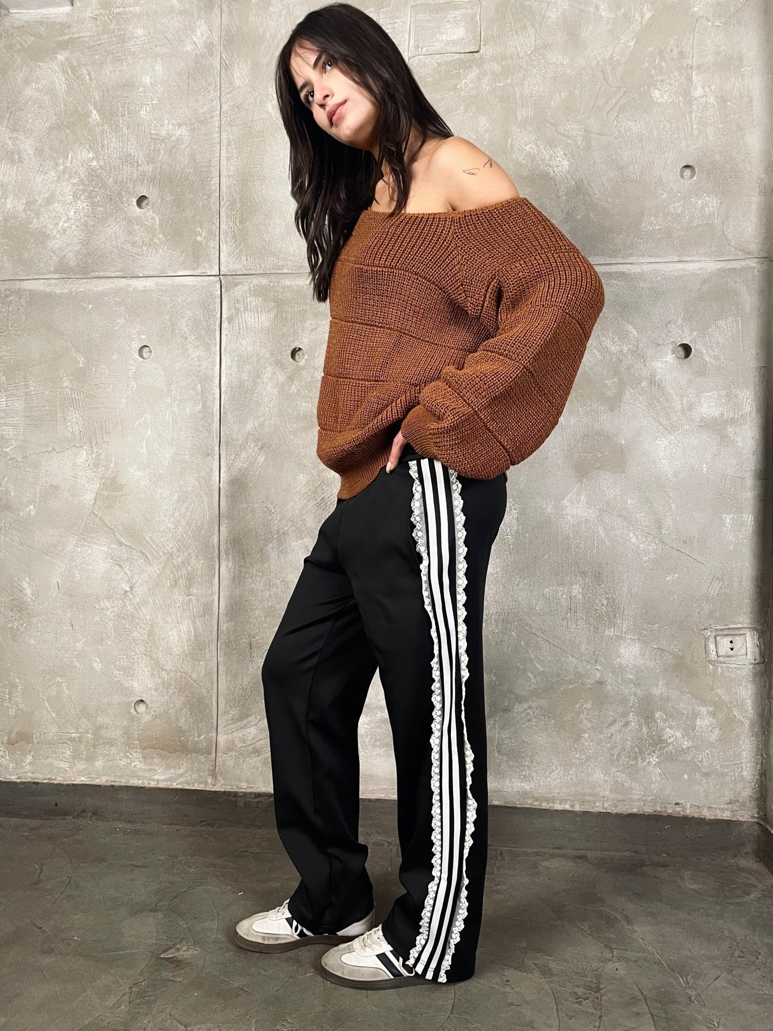 Lace sweatpants on sale