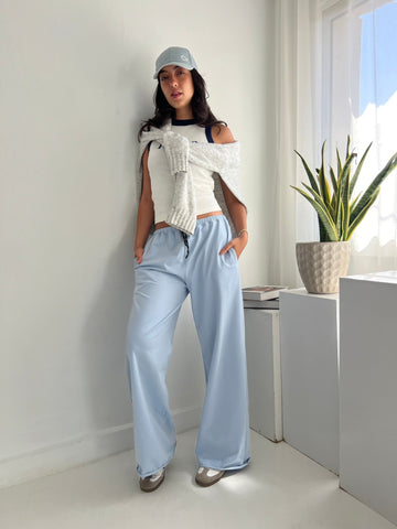 Blue Pleated Sweatpants - Mii