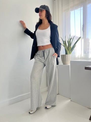 Grey Basic Sweatpants - Mii