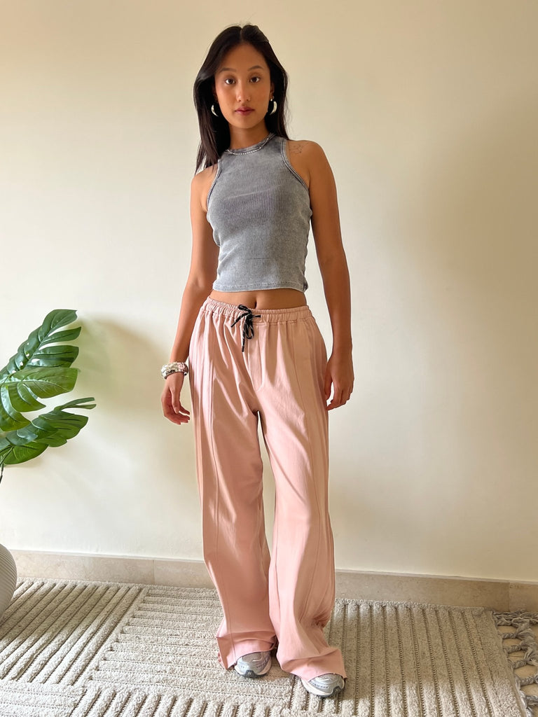 Pink Pleated Sweetpants - Mii