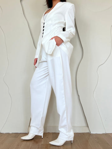 White Balloon Formal Pants - Mii