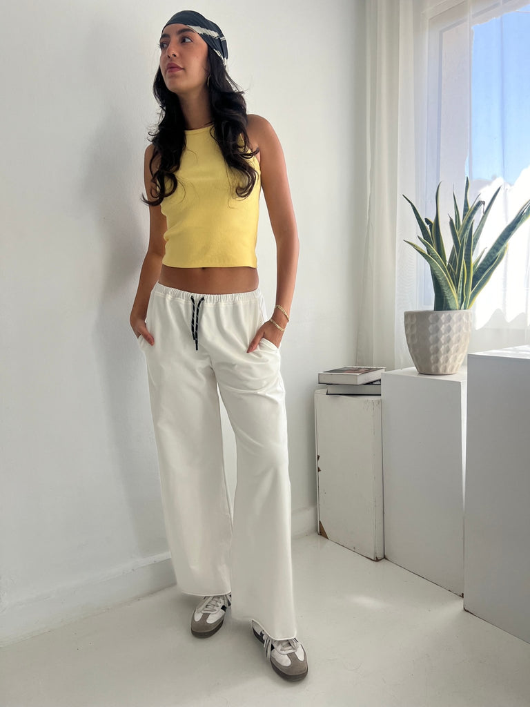 White Basic Sweatpants - Mii