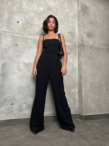 Black Day And Night Cut Out Jumpsuit - Mii