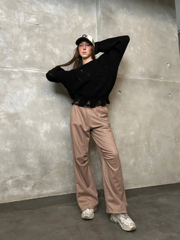 Black Ripped Pullover - Mii