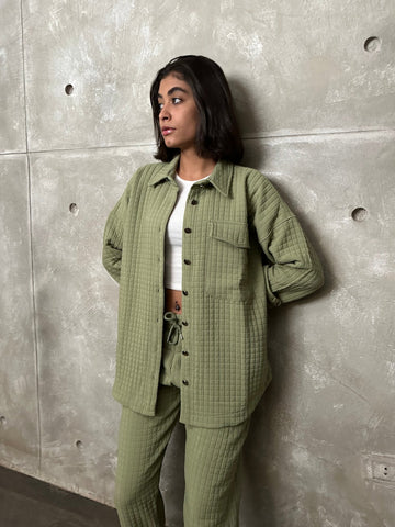 Olive Quilted Jacket - Mii