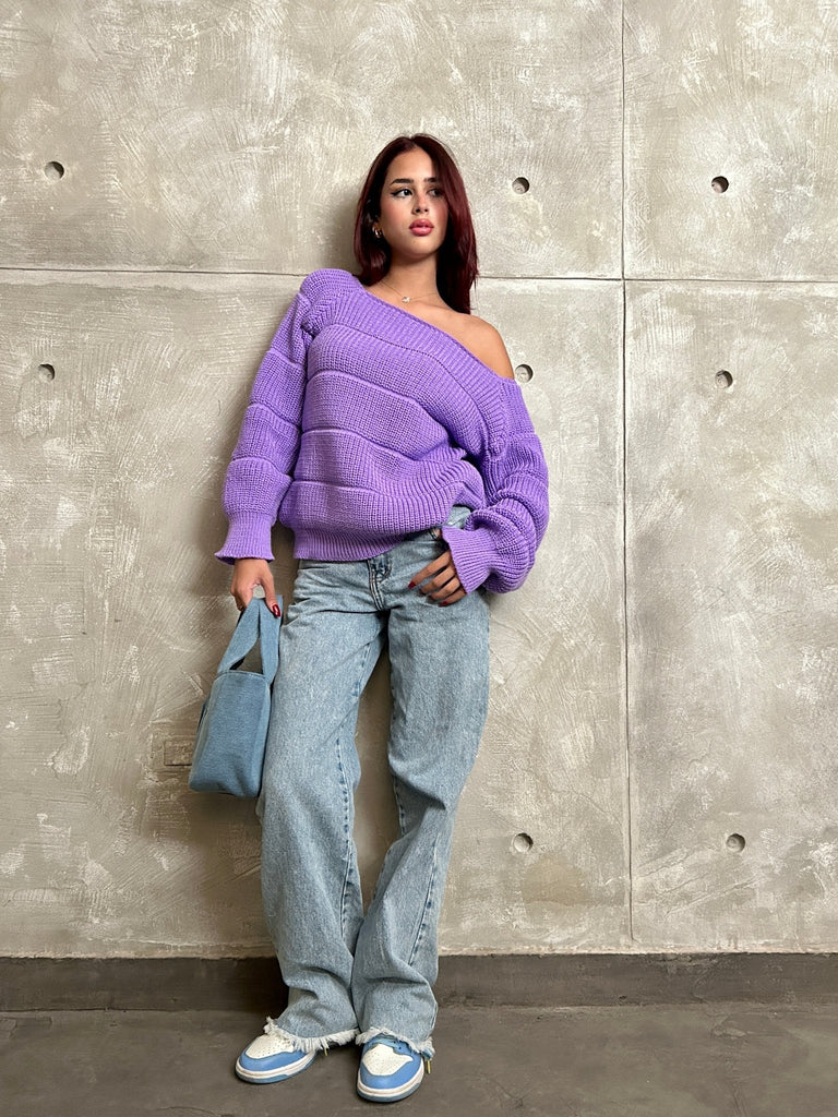 Purple Pumped Pullover - Mii