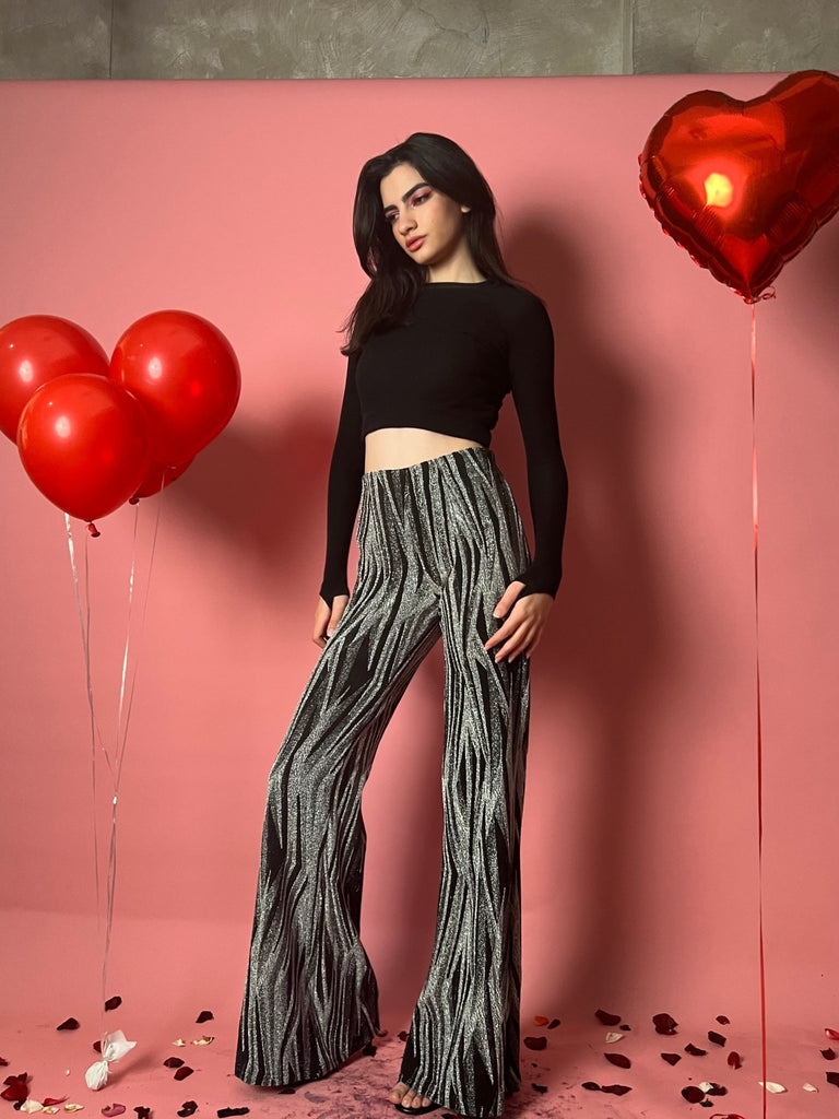 Silver X Black Zebra Pants - Mii